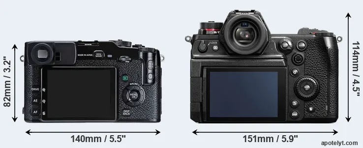 Comparison X-Pro1 or S1H rear