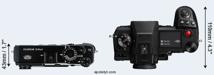 Compare X-Pro1 versus S1H top