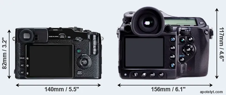Comparison X-Pro1 or 645D rear