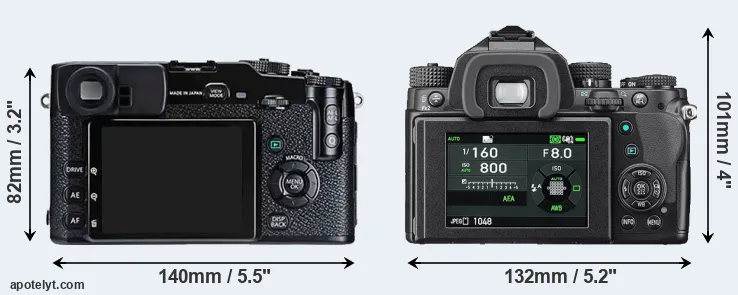 Comparison X-Pro1 or KP rear