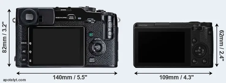 Comparison X-Pro1 or GR III rear