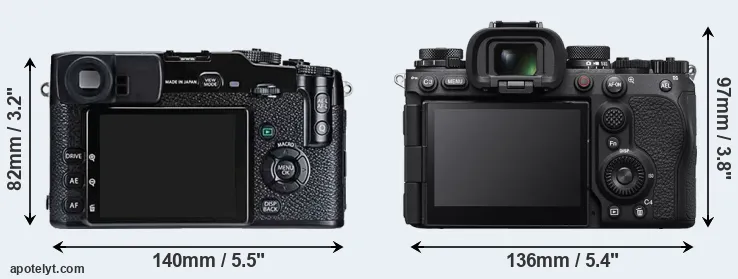 Comparison X-Pro1 or A9 III rear