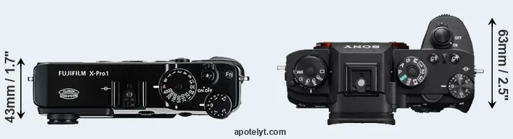 Compare X-Pro1 versus A9 top