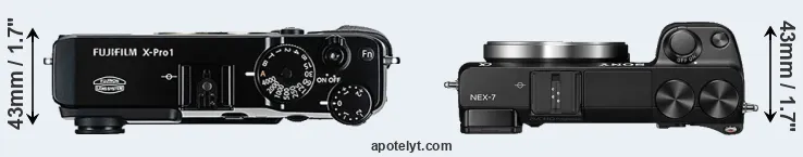Compare X-Pro1 versus NEX-7 top