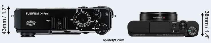 Compare X-Pro1 versus WX800 top