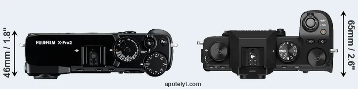 Compare X-Pro2 versus X-S10 top