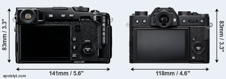 Comparison X-Pro2 or X-T20 rear