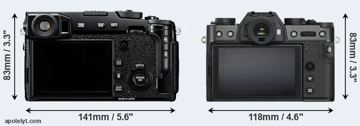 Comparison X-Pro2 or X-T30 rear