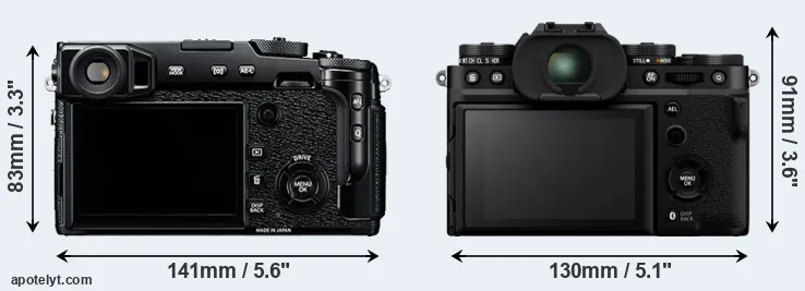 Comparison X-Pro2 or X-T5 rear