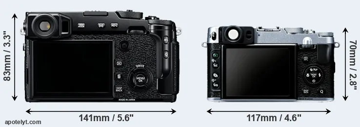 Comparison X-Pro2 or X20 rear