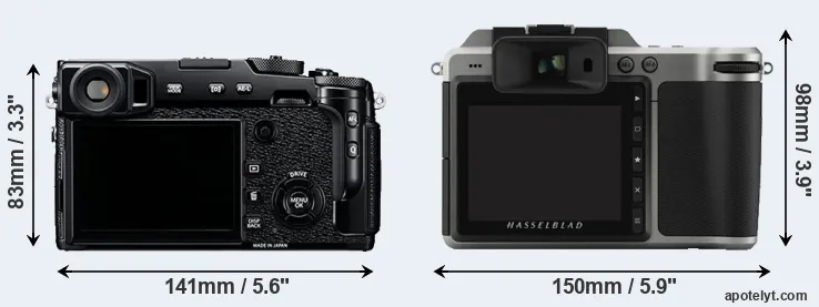 Comparison X-Pro2 or X1D rear