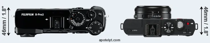 Compare X-Pro2 versus D-LUX 6 top