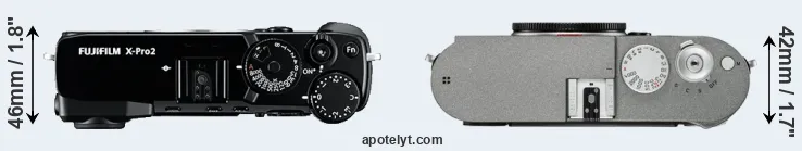 Compare X-Pro2 versus M-E Typ 240 top