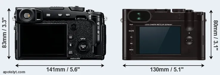 Comparison X-Pro2 or Q Typ 116 rear