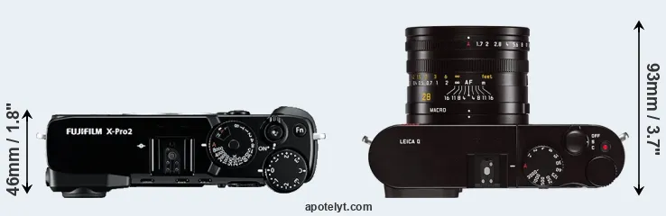 Compare X-Pro2 versus Q Typ 116 top