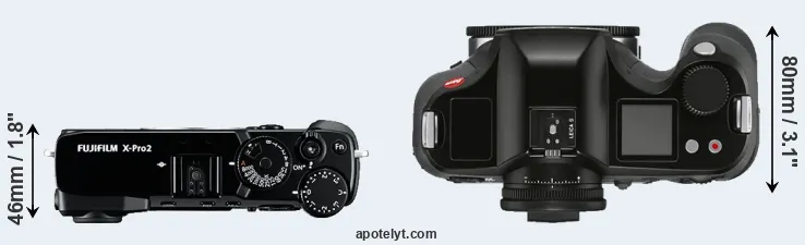Compare X-Pro2 versus S3 top