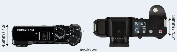 Compare X-Pro2 versus Leica SL top