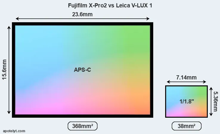 Fujifilm X-Pro2 and Leica V-LUX 1 sensor measures
