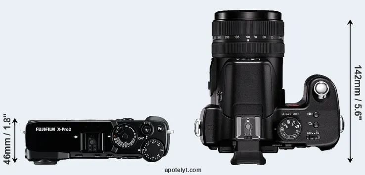 Compare X-Pro2 versus V-LUX 1 top
