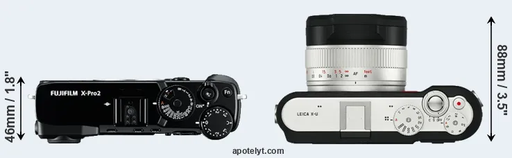 Compare X-Pro2 versus X-U Typ 113 top