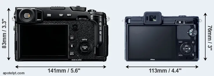 Comparison X-Pro2 or V1 rear