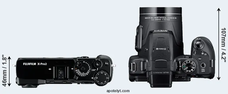Compare X-Pro2 versus B700 top