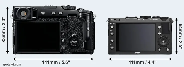 Comparison X-Pro2 or Coolpix A rear
