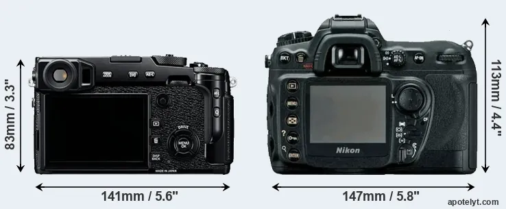 Comparison X-Pro2 or D200 rear