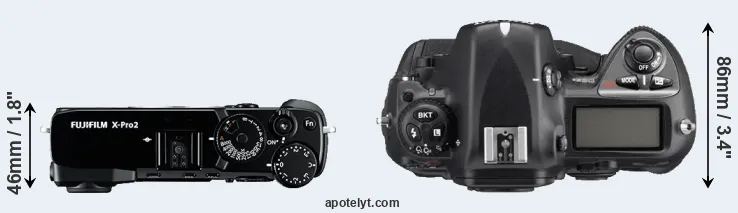 Compare X-Pro2 versus D2Xs top