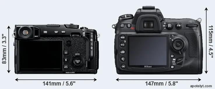 Comparison X-Pro2 or D300S rear