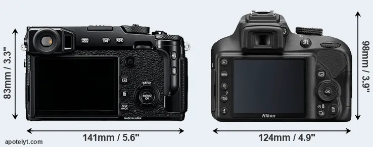 Comparison X-Pro2 or D3400 rear