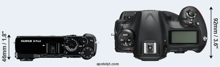 Compare X-Pro2 versus D5 top