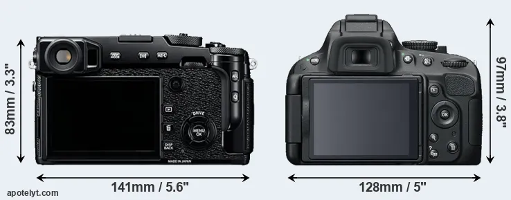 Comparison X-Pro2 or D5100 rear