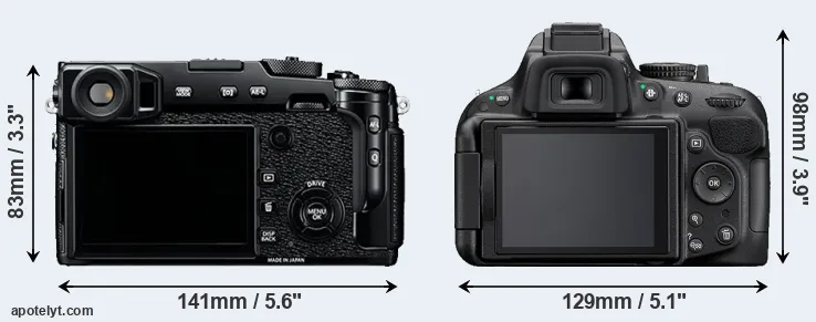 Comparison X-Pro2 or D5200 rear
