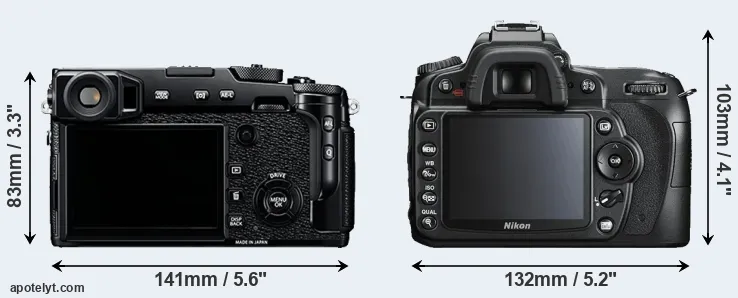 Comparison X-Pro2 or D90 rear
