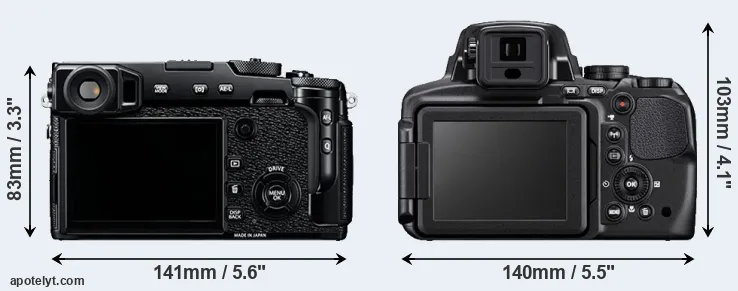 Comparison X-Pro2 or P900 rear