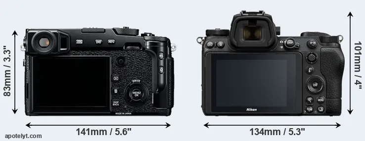 Comparison X-Pro2 or Z7 II rear