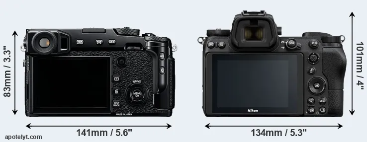 Comparison X-Pro2 or Z7 rear
