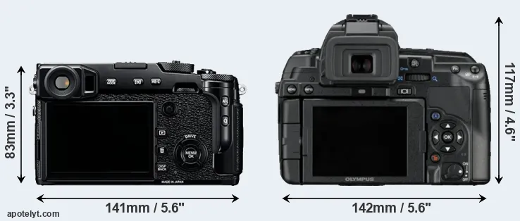 Comparison X-Pro2 or E-5 rear