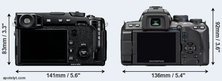 Comparison X-Pro2 or E-510 rear