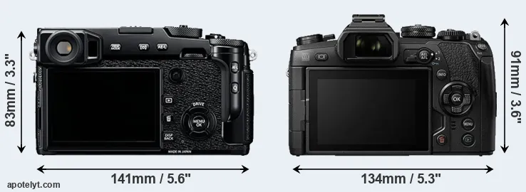 Comparison X-Pro2 or E-M1 II rear