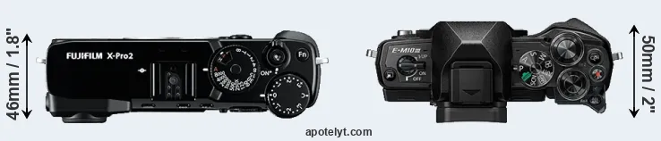 Compare X-Pro2 versus E-M10 III top