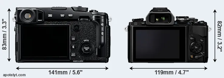 Comparison X-Pro2 or E-M10 rear