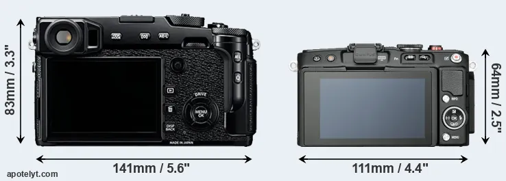 Comparison X-Pro2 or E-PL6 rear