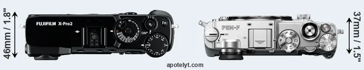Compare X-Pro2 versus PEN-F top