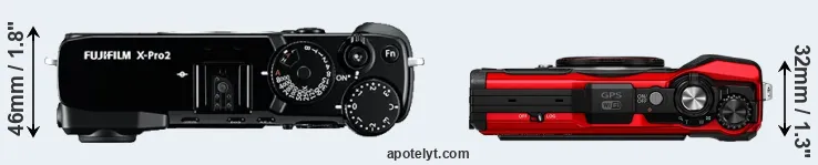 Compare X-Pro2 versus TG-6 top