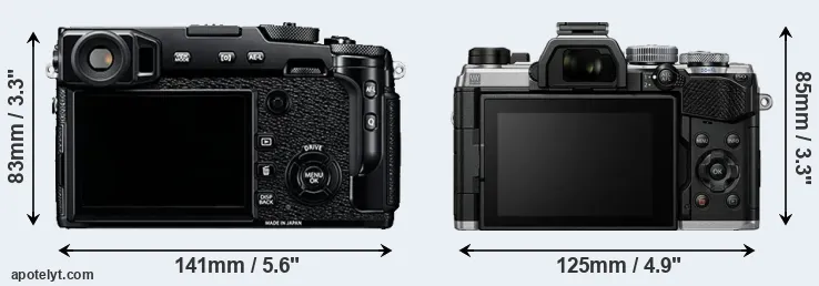 Comparison X-Pro2 or OM-5 rear