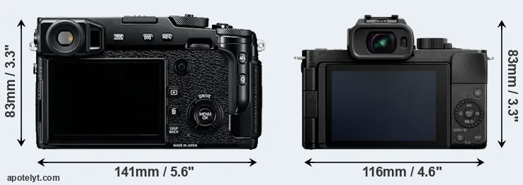 Comparison X-Pro2 or G110 rear