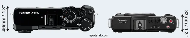 Compare X-Pro2 versus GF2 top