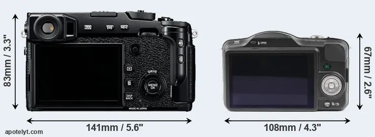 Comparison X-Pro2 or GF3 rear